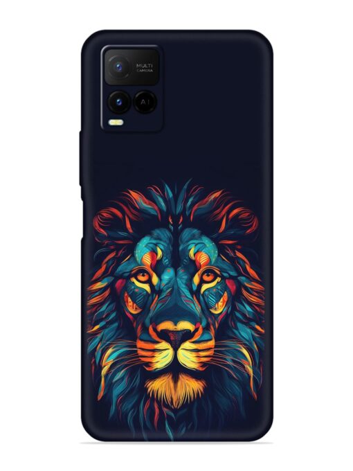 Colorful Lion Embossed Soft Silicone Case for Vivo Y21 Zapvi