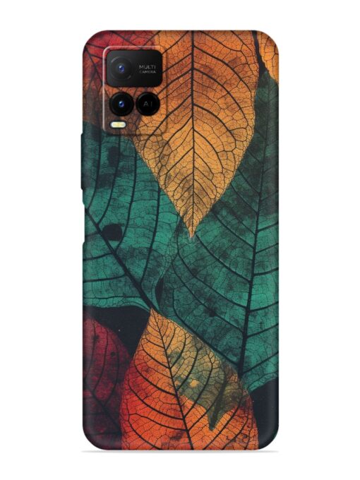 Leaves Artwork Embossed Soft Silicone Case for Vivo Y21