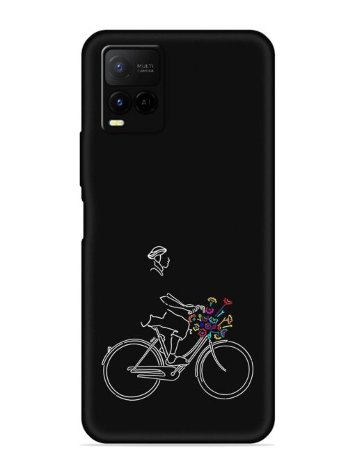 Minimalist Cycle Art Embossed Soft Silicone Case for Vivo Y21