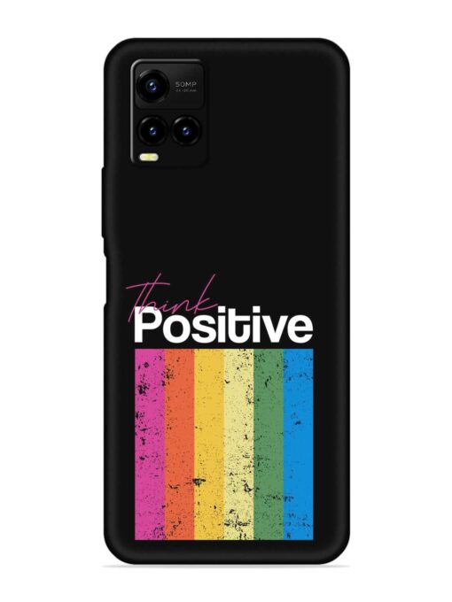 Think Positive Typography Embossed Soft Silicone Case for Vivo Y21A Zapvi