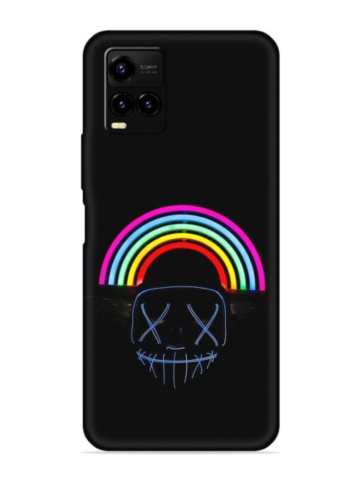 Mask Rainbow Embossed Soft Silicone Case for Vivo Y21A Zapvi