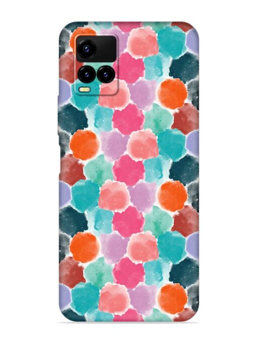 Colorful Seamless Pattern Embossed Soft Silicone Case for Vivo Y21E Zapvi