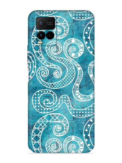 Vintage Curved Seamless Embossed Soft Silicone Case for Vivo Y21G