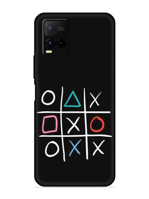 Super Neon Tic-Tac-Toe Embossed Soft Silicone Case for Vivo Y21G Zapvi