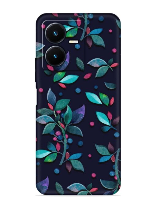 Decorative Watercolor Flower Embossed Soft Silicone Case for Vivo Y22 Zapvi