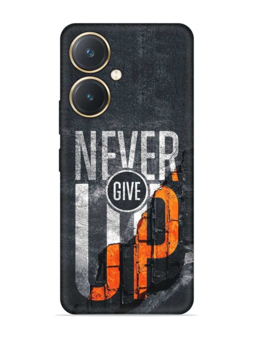 Never Give Up Embossed Soft Silicone Case for Vivo Y27 Zapvi