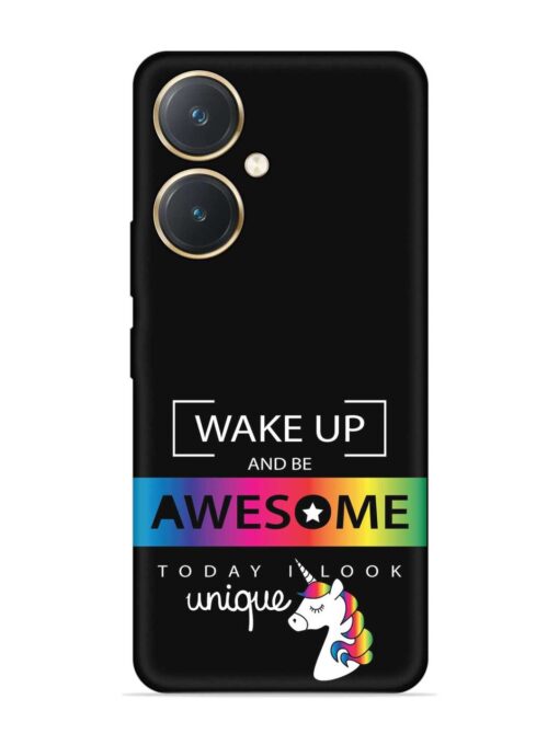 Inspirational Quote Unicorn Embossed Soft Silicone Case for Vivo Y27 Zapvi