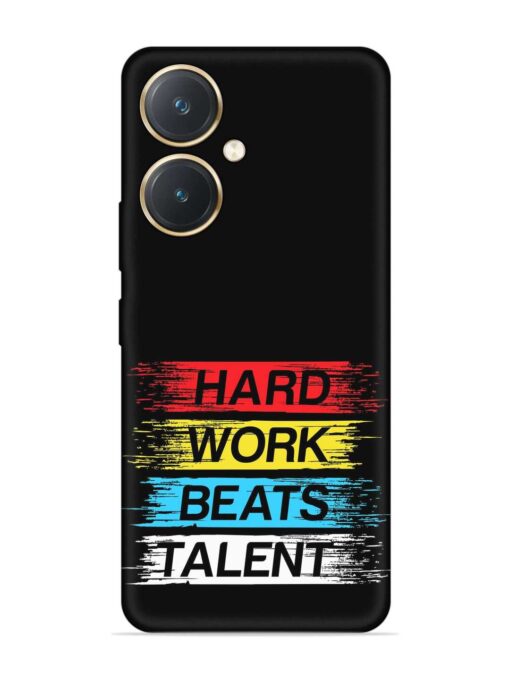 Hard Work Beats Embossed Soft Silicone Case for Vivo Y27