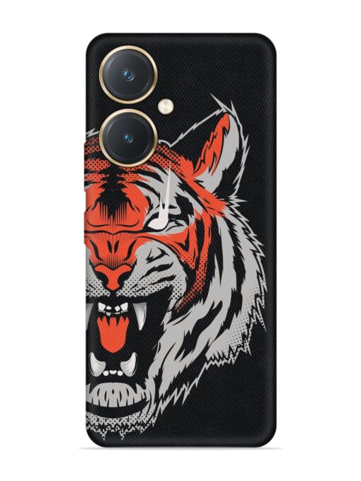 Tiger Aggression Embossed Soft Silicone Case for Vivo Y27 Zapvi