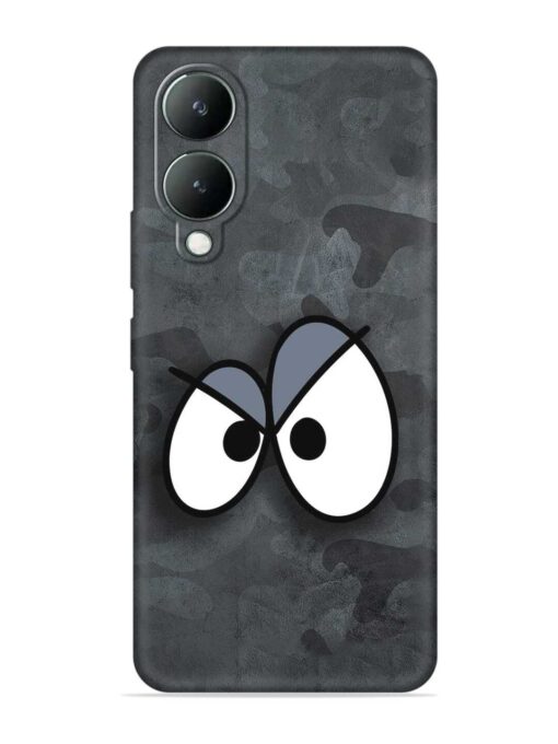 Big Eyes Night Mode Embossed Soft Silicone Case for Vivo Y28 (5G) Zapvi