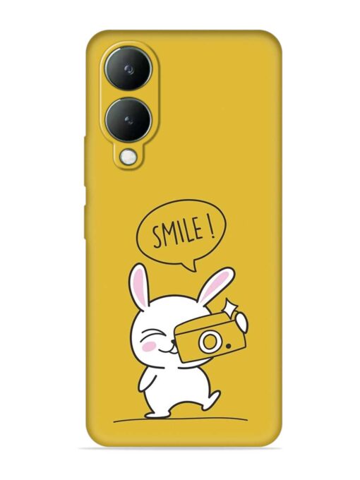 Hey Smile Please Embossed Soft Silicone Case for Vivo Y28 (5G) Zapvi