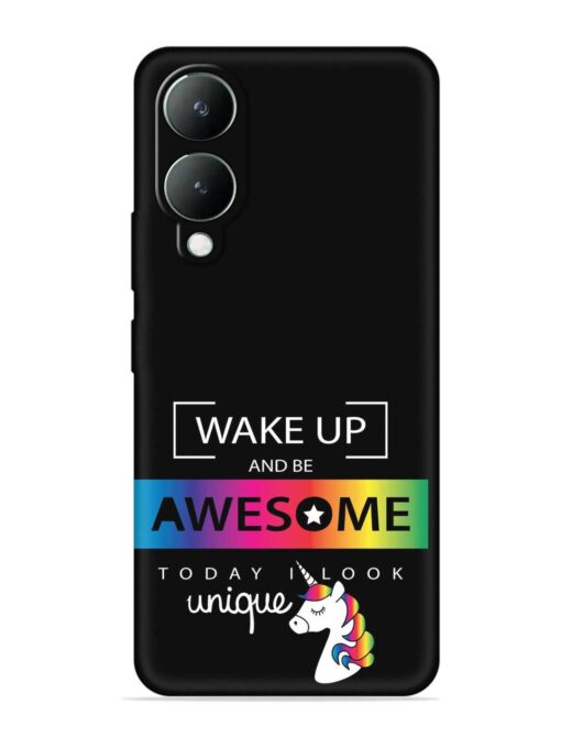 Inspirational Quote Unicorn Embossed Soft Silicone Case for Vivo Y28 (5G)