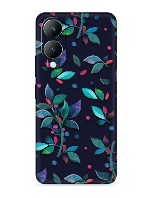 Decorative Watercolor Flower Embossed Soft Silicone Case for Vivo Y28 (5G) Zapvi