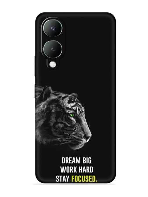 Dream Big Work Hard Embossed Soft Silicone Case for Vivo Y28 (5G) Zapvi