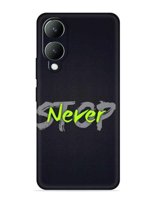 Never Stop Embossed Soft Silicone Case for Vivo Y28 (5G) Zapvi