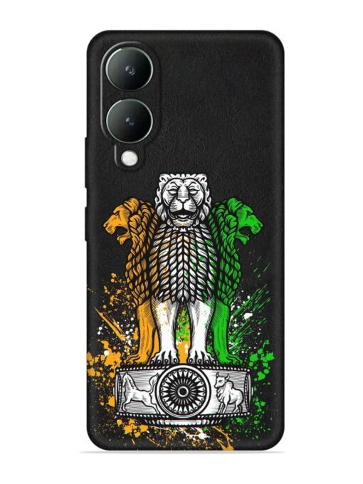 Pillars Of Ashoka Embossed Soft Silicone Case for Vivo Y28 (5G) Zapvi