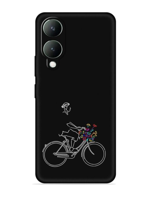 Minimalist Cycle Art Embossed Soft Silicone Case for Vivo Y28 (5G) Zapvi