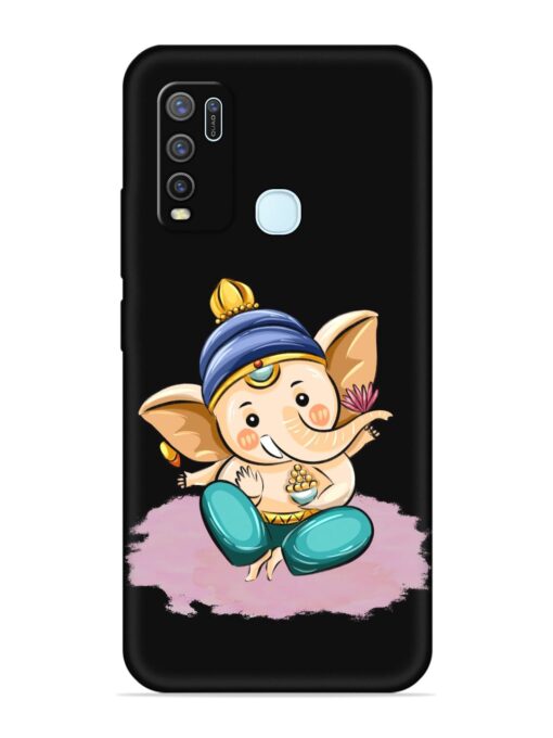 Bal Ganesh Vector Art Embossed Soft Silicone Case for Vivo Y30 Zapvi