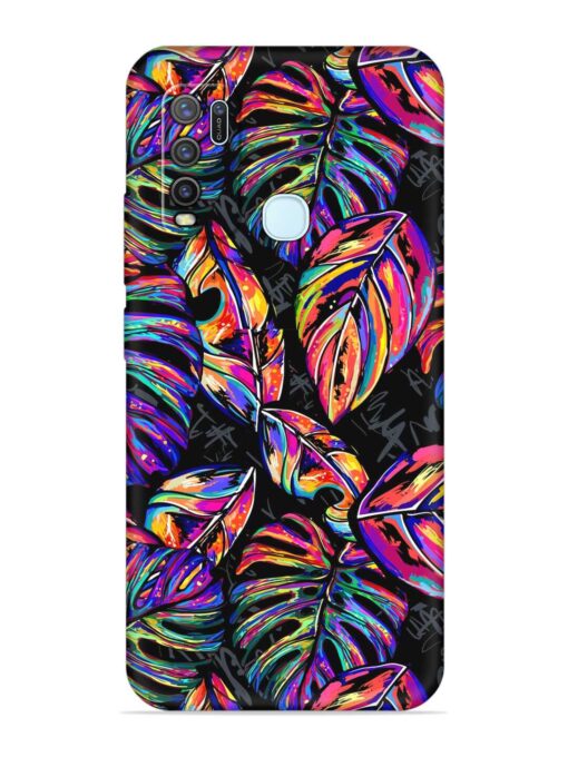 Tropical Seamless Vector Embossed Soft Silicone Case for Vivo Y30 Zapvi