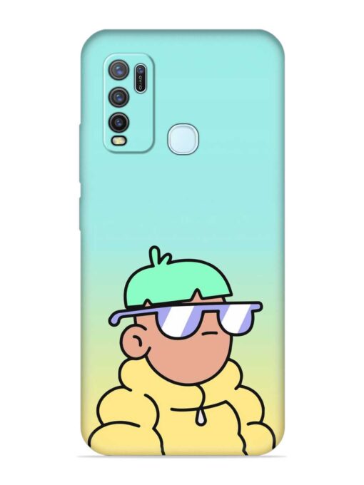 Doodles Cool Character Embossed Soft Silicone Case for Vivo Y30 Zapvi