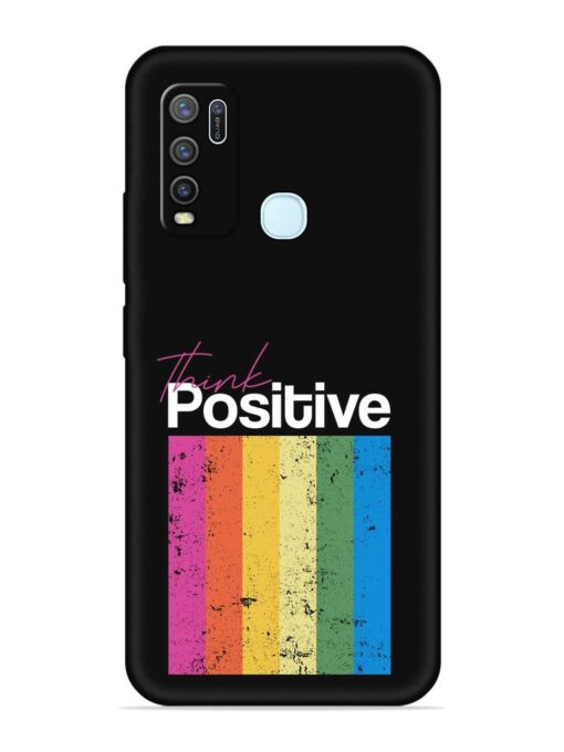 Think Positive Typography Embossed Soft Silicone Case for Vivo Y30 Zapvi