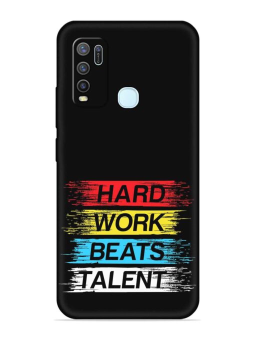 Hard Work Beats Embossed Soft Silicone Case for Vivo Y30 Zapvi