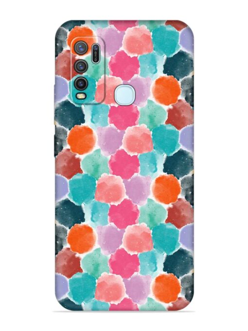 Colorful Seamless Pattern Embossed Soft Silicone Case for Vivo Y30