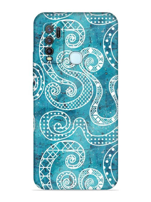 Vintage Curved Seamless Embossed Soft Silicone Case for Vivo Y30