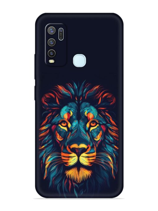 Colorful Lion Embossed Soft Silicone Case for Vivo Y30 Zapvi