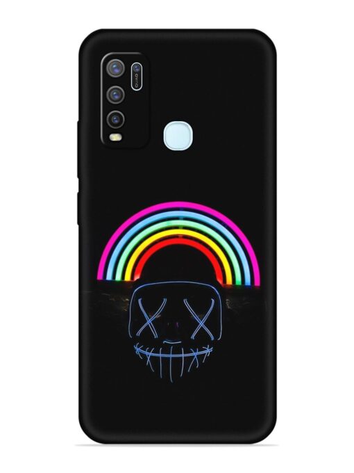 Mask Rainbow Embossed Soft Silicone Case for Vivo Y30