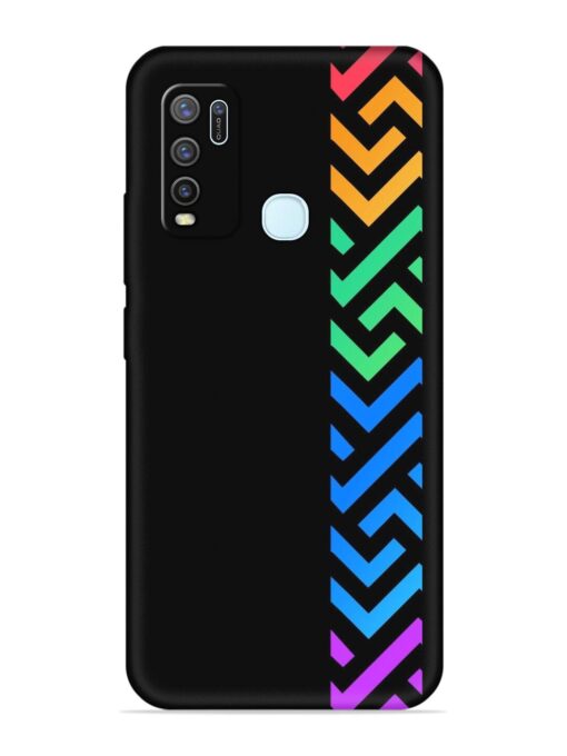 Colorshape Stripes Embossed Soft Silicone Case for Vivo Y30 Zapvi