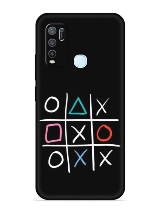 Super Neon Tic-Tac-Toe Embossed Soft Silicone Case for Vivo Y30 Zapvi