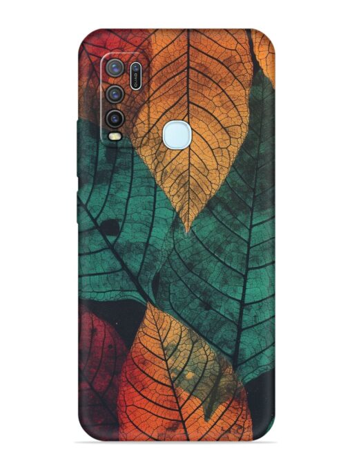 Leaves Artwork Embossed Soft Silicone Case for Vivo Y30 Zapvi