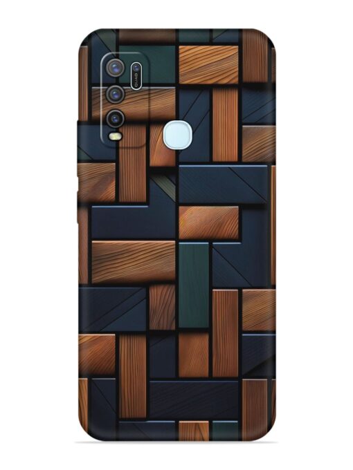 Wooden Background Cubes Embossed Soft Silicone Case for Vivo Y30 Zapvi