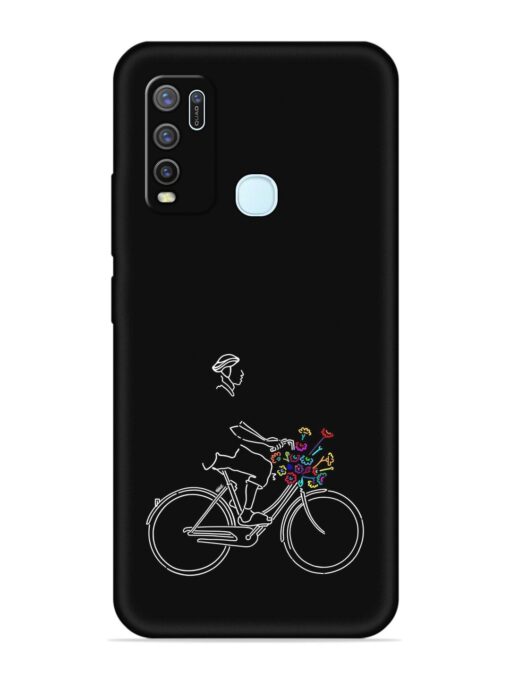 Minimalist Cycle Art Embossed Soft Silicone Case for Vivo Y30 Zapvi