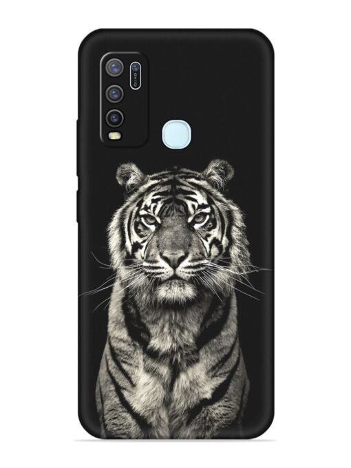 Tiger Art Embossed Soft Silicone Case for Vivo Y30