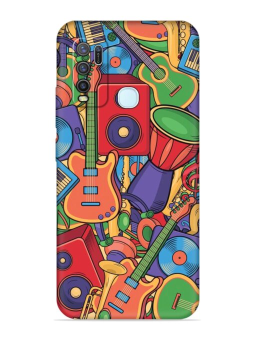 Colorful Music Art Embossed Soft Silicone Case for Vivo Y30