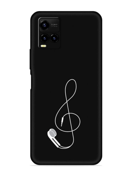 Music Earphone Vector Embossed Soft Silicone Case for Vivo Y33S