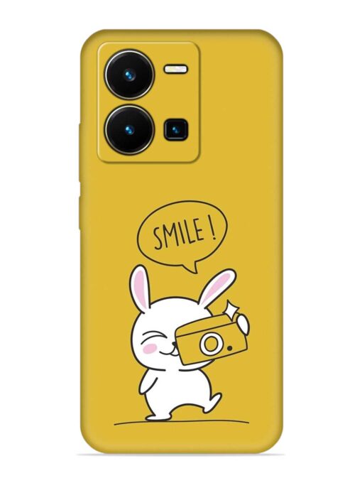 Hey Smile Please Embossed Soft Silicone Case for Vivo Y35 Zapvi