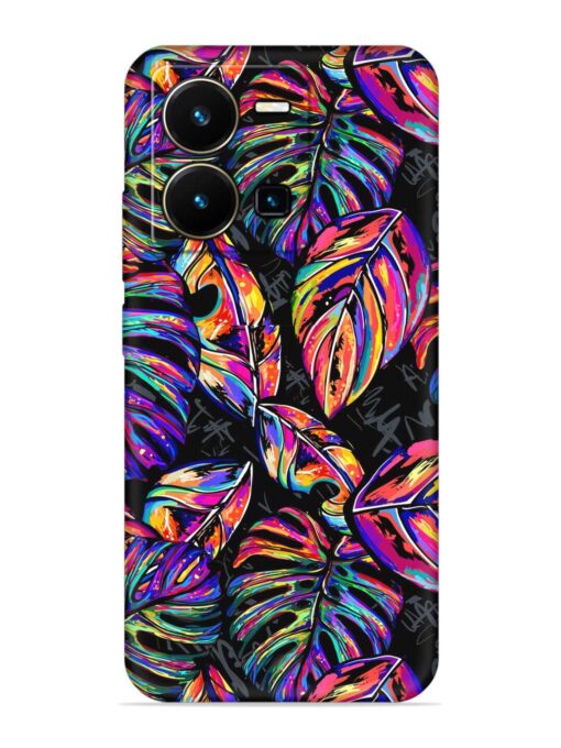 Tropical Seamless Vector Embossed Soft Silicone Case for Vivo Y35 Zapvi