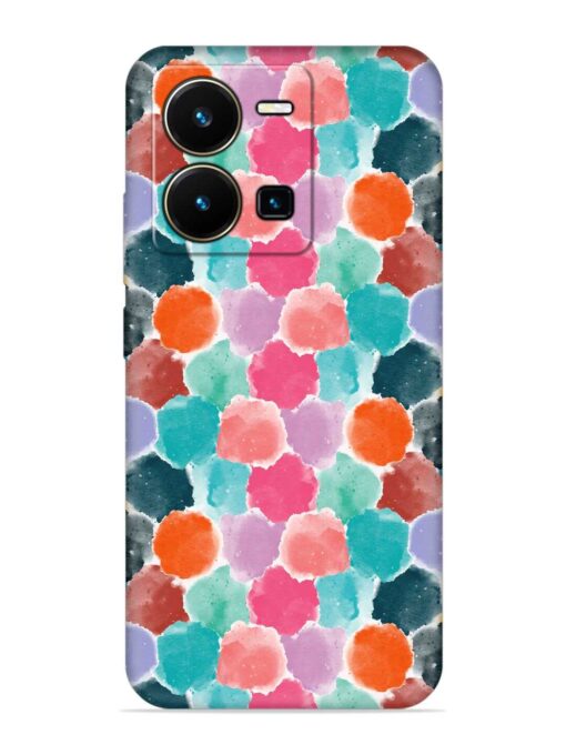 Colorful Seamless Pattern Embossed Soft Silicone Case for Vivo Y35 Zapvi