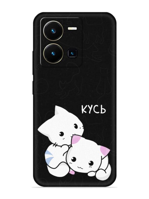 Kycb Cat Embossed Soft Silicone Case for Vivo Y35 Zapvi