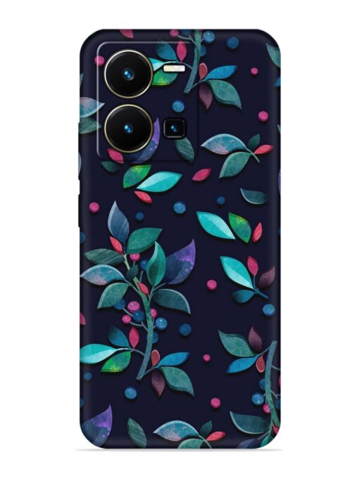 Decorative Watercolor Flower Embossed Soft Silicone Case for Vivo Y35