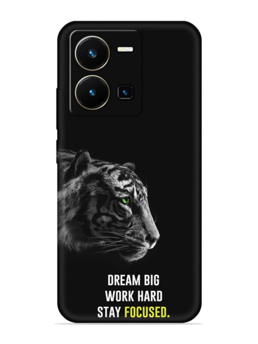 Dream Big Work Hard Embossed Soft Silicone Case for Vivo Y35 Zapvi