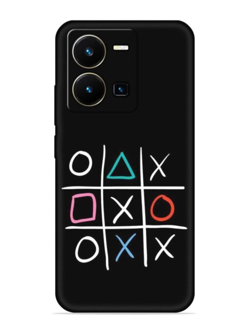 Super Neon Tic-Tac-Toe Embossed Soft Silicone Case for Vivo Y35 Zapvi