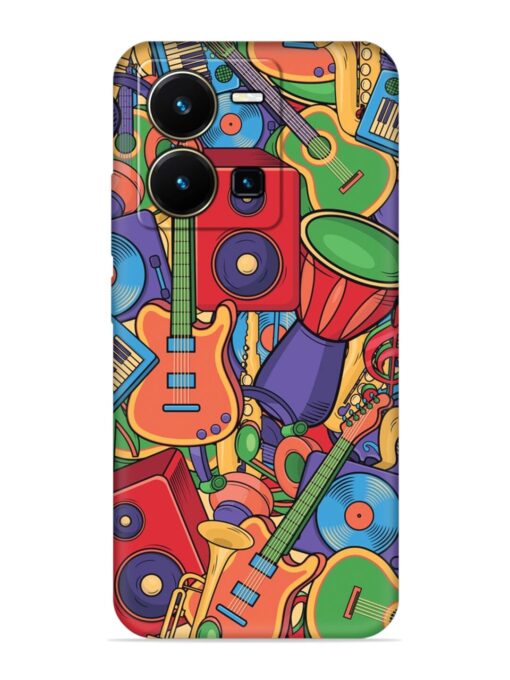 Colorful Music Art Embossed Soft Silicone Case for Vivo Y35 Zapvi