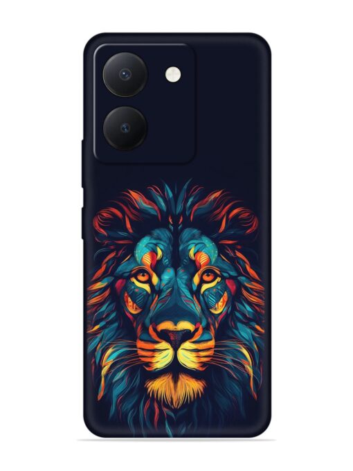 Colorful Lion Embossed Soft Silicone Case for Vivo Y36