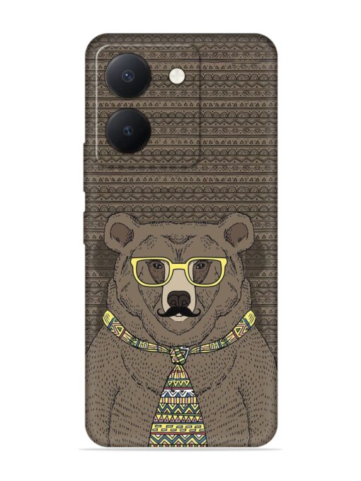 Grizzly Bear Embossed Soft Silicone Case for Vivo Y36 Zapvi