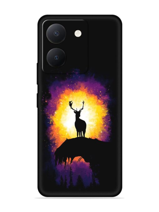 Elk Animal Art Embossed Soft Silicone Case for Vivo Y36