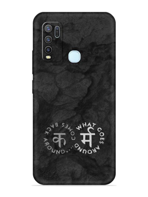 Karma Hindi Word Embossed Soft Silicone Case for Vivo Y50 Zapvi